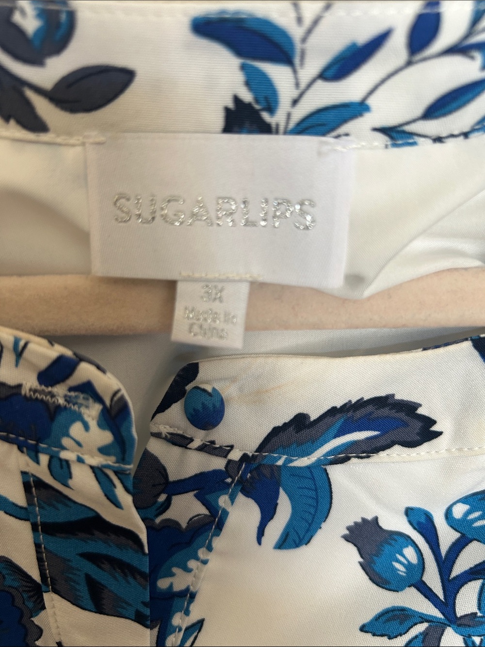 Sugarlips White and Blue Floral Dress - Picture 2 of 7